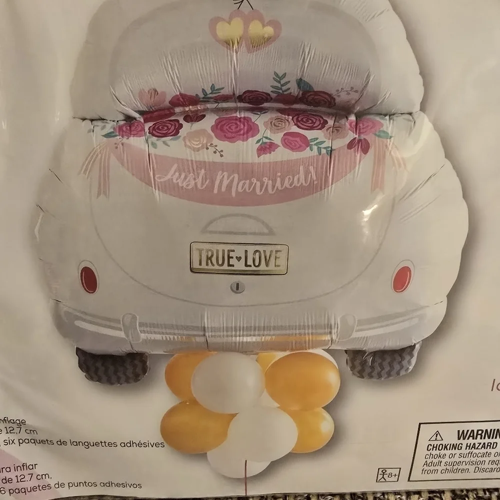 NEW Just Married Anagram latex supershape large Balloon
